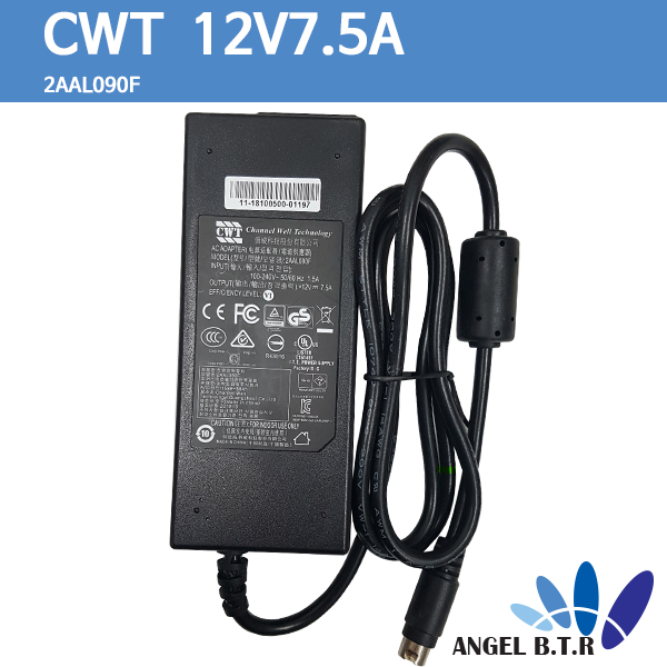 [CWT]2AAL090F/ 12V7.5A/12V 7.5A/90W 4핀 상/하 어댑터 